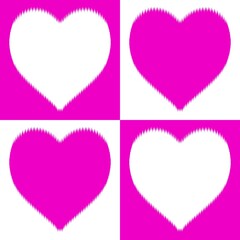Festival of love, Valentine's Day, expression of love, pink heart pattern on a white background and white heart on a pink background, Patterns, Covers, Wallpaper, Carpet Design, Prints, Wraps.