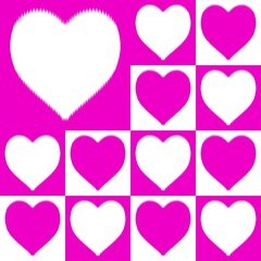 Festival of love, Valentine's Day, expression of love, pink heart pattern on a white background and white heart on a pink background, Patterns, Covers, Wallpaper, Carpet Design, Prints, Wraps.