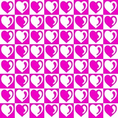 Festival of love, Valentine's Day, expression of love, pink heart pattern on a white background and white heart on a pink background, Patterns, Covers, Wallpaper, Carpet Design, Prints, Wraps.