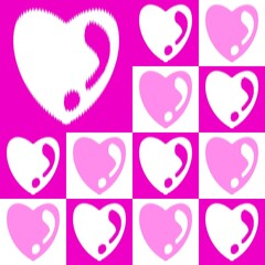 Festival of love, Valentine's Day, expression of love, pink heart pattern on a white background and white heart on a pink background, Patterns, Covers, Wallpaper, Carpet Design, Prints, Wraps.