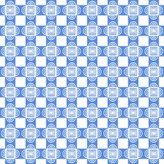 Ikat, fabric pattern, woven white and blue lines in circular and square shapes, Fabric Patterns Consist of Delicate Lines, Covers, Folk Patterns, Wallpaper, Carpet Design, Prints, Wraps.