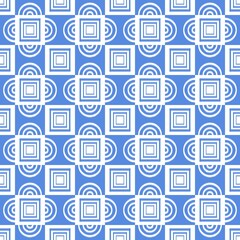 Ikat, fabric pattern, woven white and blue lines in circular and square shapes, Fabric Patterns Consist of Delicate Lines, Covers, Folk Patterns, Wallpaper, Carpet Design, Prints, Wraps.