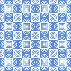 Ikat, fabric pattern, woven white and blue lines in circular and square shapes, Fabric Patterns Consist of Delicate Lines, Covers, Folk Patterns, Wallpaper, Carpet Design, Prints, Wraps.