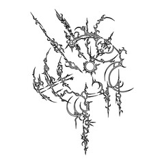 Neo Sigilism Tattoo Design Vector