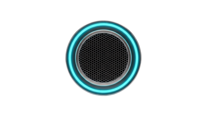 Futuristic Neon Speaker Grill