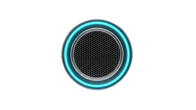 Futuristic Neon Speaker Grill - Powered by Adobe