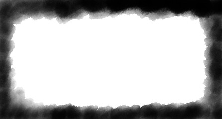 Modern dark ink smudge frame for luxury branding, posters, and digital art