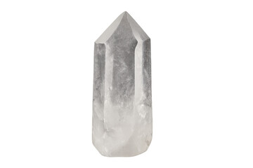 Obraz premium Natural clear quartz crystal point healing gemstone