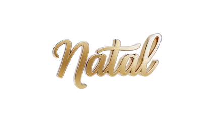 Golden 'Natal' Word Art