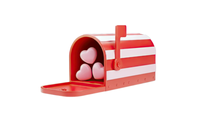 Mailbox with Pink Hearts