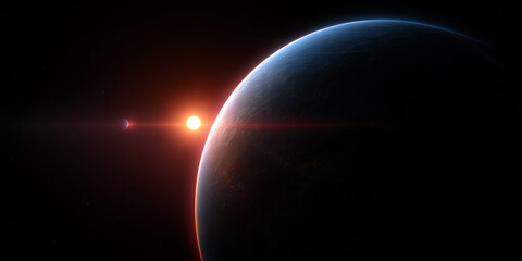 Tidally Locked Planet Orbiting a Red Dwarf Star