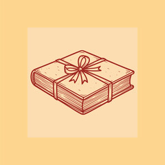 A beautifully illustrated book tied with a ribbon, presented as a gift