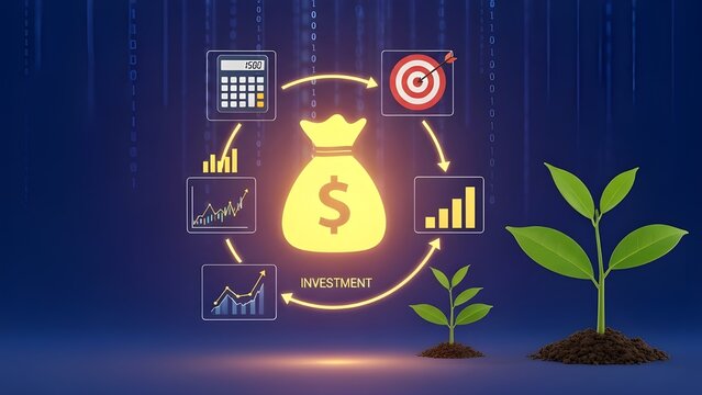 Holographic image of money growth and investment strategy