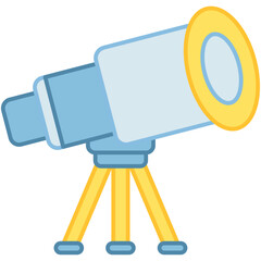 A telescope on a tripod symbolizing long-term vision and forecasting