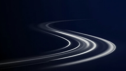 Abstract light trails on dark background