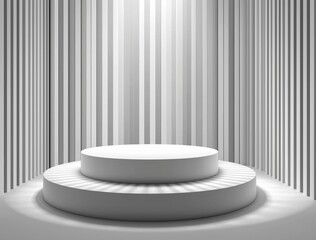 White pedestal with two levels