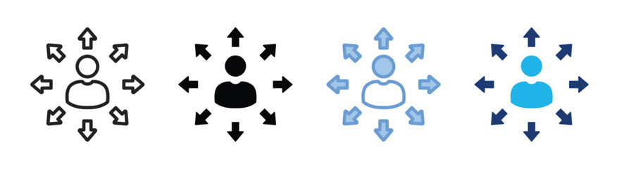 Opportunity icon set multiple style collection