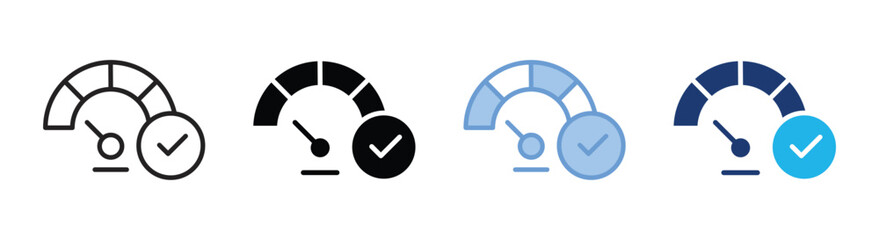 Performance icon set multiple style collection