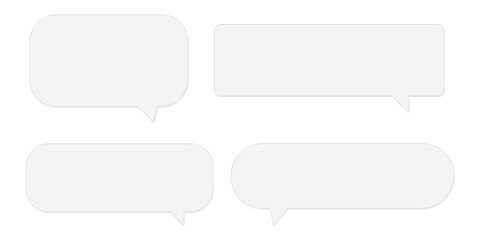 Glass speech bubble set, Frosted Glass Speech Bubble Set,  Glassmorphism Chat Icons, Message cloud PNG © Noy