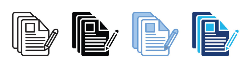 Evaluation icon set multiple style collection