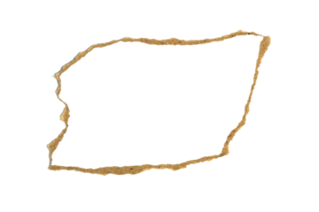 torn brown paper strips with rough edges isolated on white background for scrapbooking and craft design elements isolated on white background.