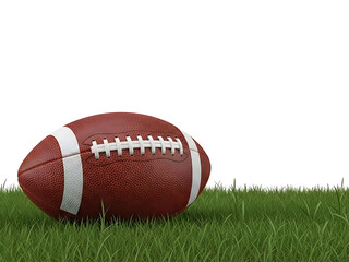 Fototapeta premium American football on green grass field