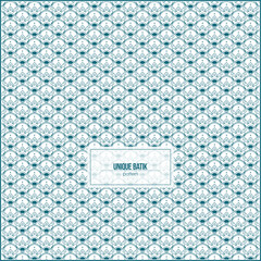 batik pattern of unique fan shape for traditional background design