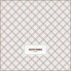 creative rhombus shape pattern build from multiple brown straight lines