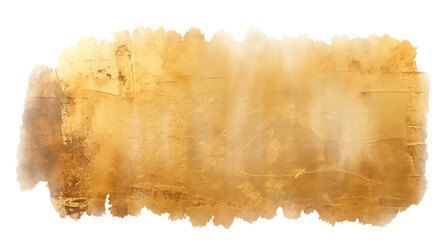 Modern gold paint splash with rough textured edges and copy space