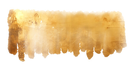Artistic golden rectangular patch with distressed metallic finish