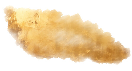 Elegant gold foil texture smudge with soft watercolor wash effect