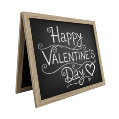 Fototapeta premium Chalkboard Happy Valentines Day Message