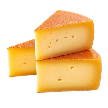Gourmet pairing of sliced queso manchego and quince paste on a dark slate and white backdrop