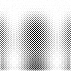 Geometric black squares forming a halftone gradient on white