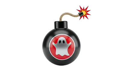 Exploding Bomb with Ghost Symbol
