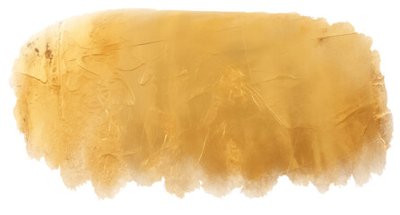 Luxury gold watercolor brush stroke banner with organic bleeding edges.
