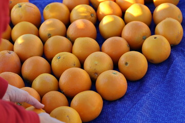 Beach Ocean Love, photo shoot with oranges heart.Oranges beach towel
