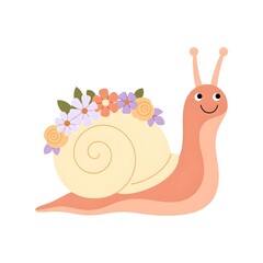  vector snail on a white background