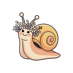 snail on a white background