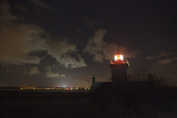 phare de la pointe d'Agon de nuit © jeanpierre