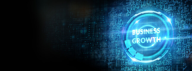 Business growth. Development and growth concept. 3d illustration