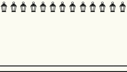 Ramadan lantern border vector design for Islamic greeting cards and invitations