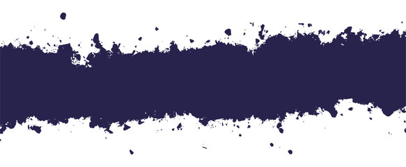 Abstract Dark Blue Paint Brush Stroke Banner