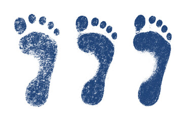 vector set of human footprint