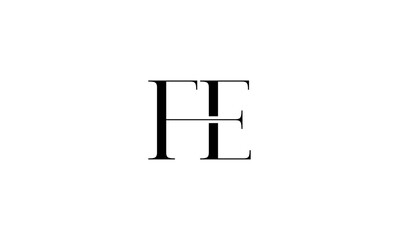 FE initial letters logo or FE monogram