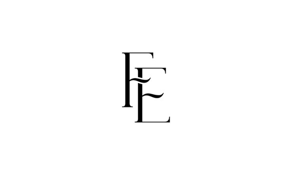 FE initial letters logo or FE monogram