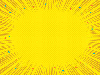 アニーバーサリー集中線背景イラスト