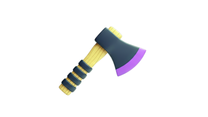 3D Render of a Cartoon Axe