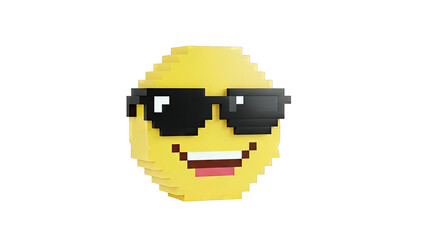 Pixelated Emoji with Sunglasses