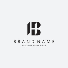 simple and modern HB logo design template elements